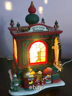 Dept 56 North Pole Jolly Club Ballroom NIB Lighted & Animated- Retired see video