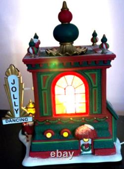 Dept 56 North Pole Jolly Club Ballroom NIB Lighted & Animated- Retired see video