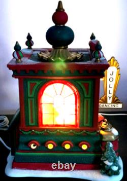 Dept 56 North Pole Jolly Club Ballroom NIB Lighted & Animated- Retired see video