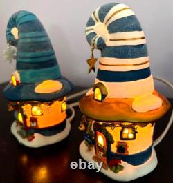 Dept 56 North Pole Merry Lane Cottages 7 & 8, NIB- 2 Pc Set- Rare