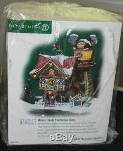 Dept 56 North Pole Mickey's Holiday House Disney Showcase Christmas Village -NIB