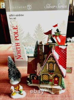 Dept 56 North Pole Millie's Mistletoe Box Set NIB, Sliver Series