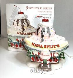 Dept 56 North Pole NANA SPLIT'S ICE CREAM PARLOR RETIRED MIB #4025283