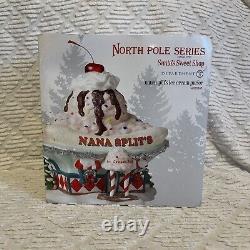 Dept 56 North Pole NANA SPLIT'S ICE CREAM PARLOR Santa's Sweet Shop Department