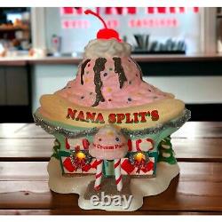 Dept 56 North Pole NANA SPLIT'S ICE CREAM PARLOR Santa's Sweet Shop Xmas Village