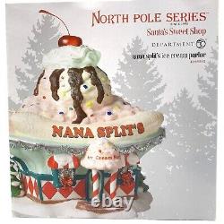 Dept 56 North Pole NANA SPLIT'S ICE CREAM PARLOR Santa's Sweet Shop Xmas Village