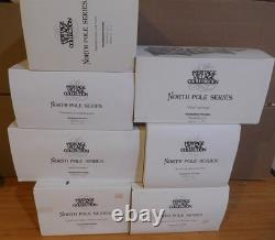 Dept 56 North Pole Original 7 Buildings Spells NORTH POLE MIB