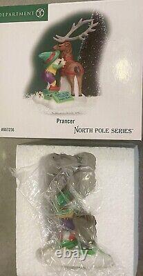 Dept 56 North Pole PRANCER Reindeer 807236 Christmas Village Accessory