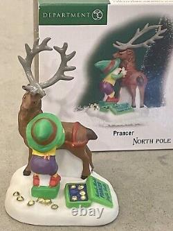 Dept 56 North Pole PRANCER Reindeer 807236 Christmas Village Accessory