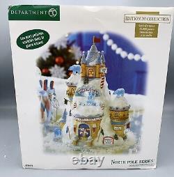 Dept 56 North Pole Polar Bear Palace MISSING 2 FLAGS & 1 BEAR #799918