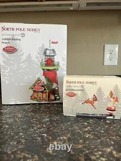 Dept 56 North Pole Rudolph's Blinking Beacon And Accessory