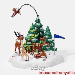 Dept 56 North Pole Rudolph's REINDEER GAMES #56853 NRFB SEALED Animated Village