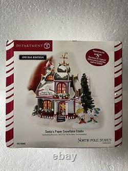 Dept 56 North Pole Santa's Paper Snowflake Studio #56956 New Mib Letter S