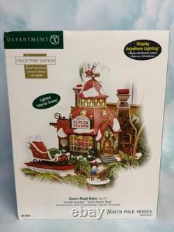 Dept 56 North Pole Santa's Sleigh Maker 56950 St 2 Ltd Ed Hand Numbered Mint