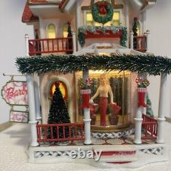 Dept 56 North Pole Series Barbie Boutique 2001 Christmas Village Lights Up 56739