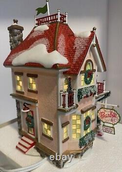 Dept 56 North Pole Series Barbie Boutique 2001 Christmas Village Lights Up 56739