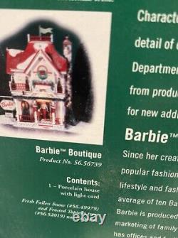 Dept 56 North Pole Series Barbie Boutique 2001 Christmas Village Lights Up 56739