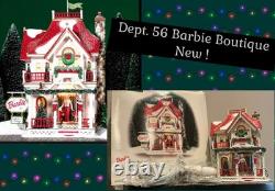 Dept 56 North Pole Series Barbie Boutique Lighted XMAS Village House 2001 NEW X