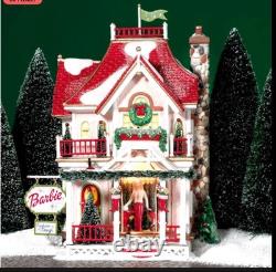 Dept 56 North Pole Series Barbie Boutique Lighted XMAS Village House 2001 NEW X
