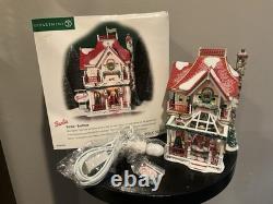 Dept 56 North Pole Series Barbie Boutique Lighted XMAS Village House 2001 NEW X