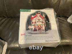 Dept 56 North Pole Series Barbie Boutique Lighted XMAS Village House 2001 NEW X