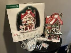 Dept 56 North Pole Series Barbie Boutique Lighted XMAS Village House 2001 NEW X