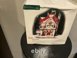 Dept 56 North Pole Series Barbie Boutique Lighted XMAS Village House 2001 NEW X