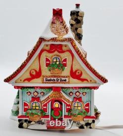 Dept 56 North Pole Series Baskets & Bows Lighted Building 808925 NEW