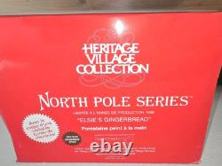 Dept 56 North Pole Series Elsies Gingerbread Santa Reindeer Mrs Claus Elves Lot