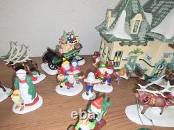Dept 56 North Pole Series Elsies Gingerbread Santa Reindeer Mrs Claus Elves Lot