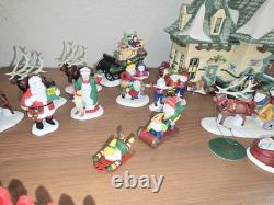 Dept 56 North Pole Series Elsies Gingerbread Santa Reindeer Mrs Claus Elves Lot