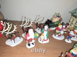 Dept 56 North Pole Series Elsies Gingerbread Santa Reindeer Mrs Claus Elves Lot