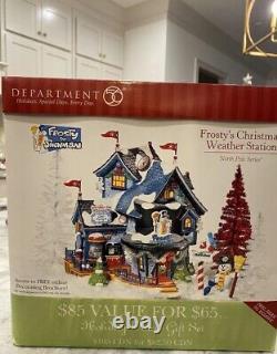 Dept. 56 North Pole Series Frosty's Christmas Weather Station- #56.56787-NIB