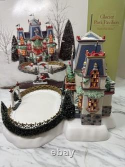 Dept 56 North Pole Series Glacier Park Pavilion 56755 Complete 9 Pc Gift Set