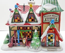 Dept 56 North Pole Series Hatly Hall #804440 Good Condition withBox/Slv/Lt Cord