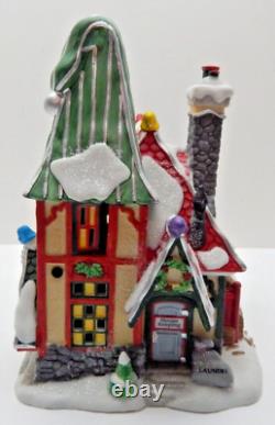 Dept 56 North Pole Series Hatly Hall #804440 Good Condition withBox/Slv/Lt Cord