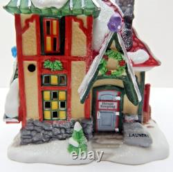 Dept 56 North Pole Series Hatly Hall #804440 Good Condition withBox/Slv/Lt Cord