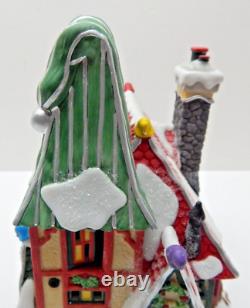 Dept 56 North Pole Series Hatly Hall #804440 Good Condition withBox/Slv/Lt Cord