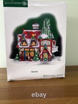 Dept 56 North Pole Series Hatly Hall #804440 Old Store Stock Missing Sign