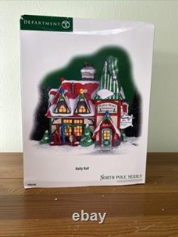Dept 56 North Pole Series Hatly Hall #804440 Old Store Stock Missing Sign