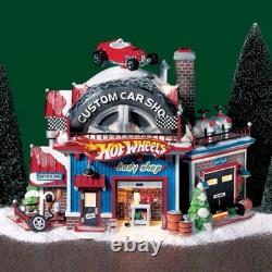 Dept 56 North Pole Series Hot Wheels Custom Car Shop 5656784 + Accessory WORKS