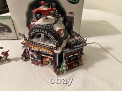 Dept 56 North Pole Series Hot Wheels Custom Car Shop 5656784 + Accessory WORKS