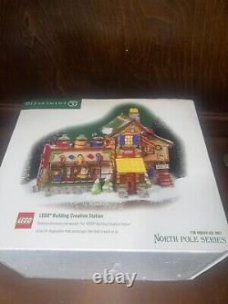 Dept 56 North Pole Series LEGO Warehouse Forklift 5 & Building 56819 Lot Of 2