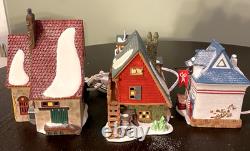 Dept 56 North Pole Series Lot of 5 Houses Boxed plus 3 Accessories Gazette Orlys