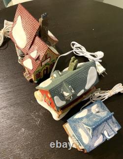 Dept 56 North Pole Series Lot of 5 Houses Boxed plus 3 Accessories Gazette Orlys