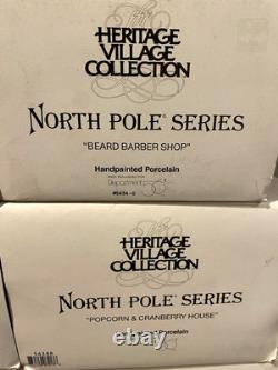 Dept 56 North Pole Series Lot of 5 Houses Boxed plus 3 Accessories Gazette Orlys