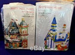 Dept. 56 North Pole Series Lot of 8 Village Buildings Brand New