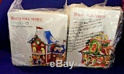 Dept. 56 North Pole Series Lot of 8 Village Buildings Brand New