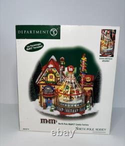 Dept 56 North Pole Series M&M's Candy Factory In Box Works Great