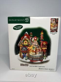 Dept 56 North Pole Series M&M's Candy Factory In Box Works Great